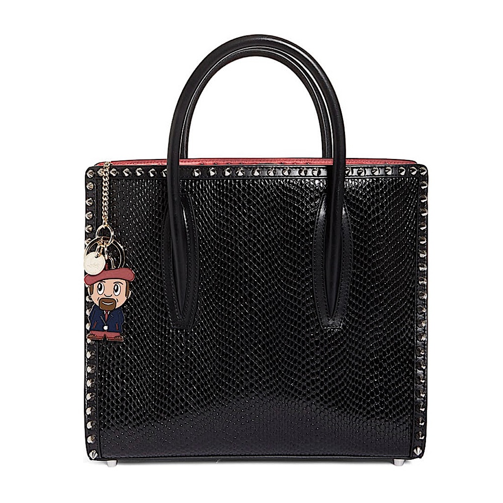 Christian Louboutin Loubi black charm keychain